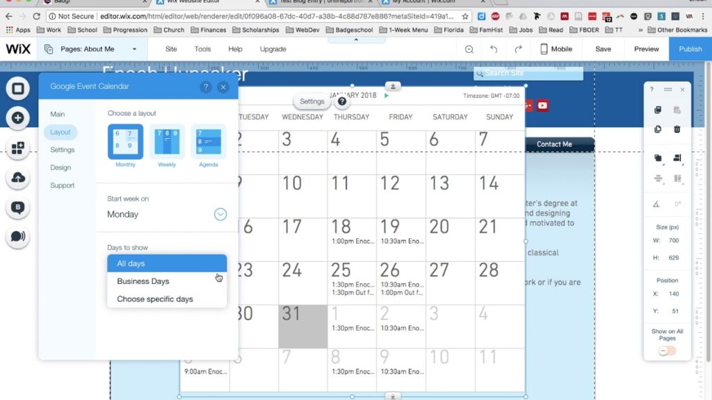 How to Embed a Google Calendar into a Wix Website